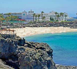 Der Strand Flamingo aus dem Blick der Promenade