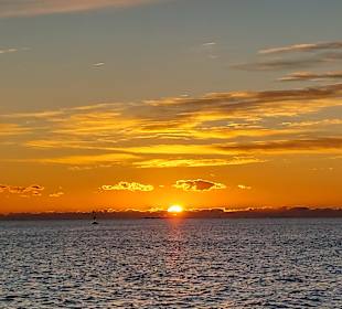 Sonnenuntergang vom Boot