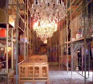 Eingerüsteter Innenraum