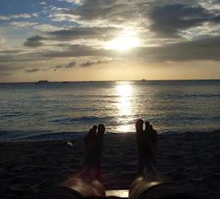 Sonnenuntergang am White Beach