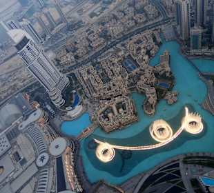 Blick zu den Wasserspielen