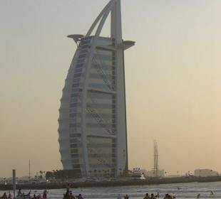 Burj Al Arab-Palmeninsel-Abenddämmerung