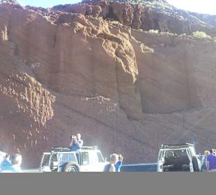 Unsere Jeep bei einer Pause