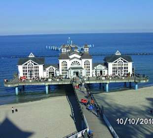 Blick von oben auf die Seebrücke