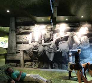 Eins der Schauräume