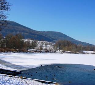 Der Stausee im Winter ein Traum