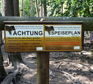 Der "Speiseplan" am Wildschweingehege