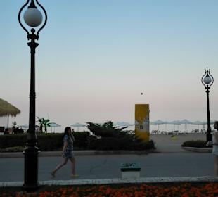 Sicht von der Promenade zum Strand