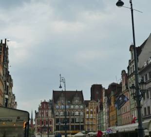 Am sehenswerten Rynek, dem Marktplatz von Breslau