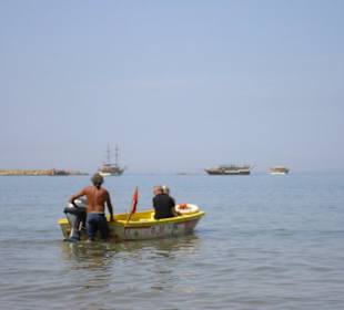 Hier das kleine Boot mit 2 Personen