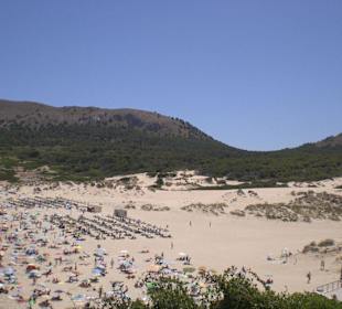 Der Dünenstrand Cala Mesquida