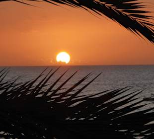 Die Sonne versinkt in einer Wolke