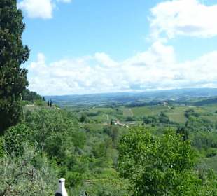 Ausblick auf die toskanisch Hügellandschaft