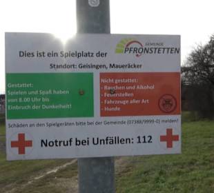 Spielplatz Maueräcker Geisingen