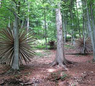 Holzkunst im Val di Sella (Artesella)