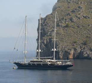 3 Master in der Bucht von Sa Calobra