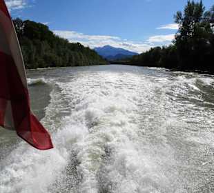 Hecksicht bei der Rückfahrt zur Altstadt