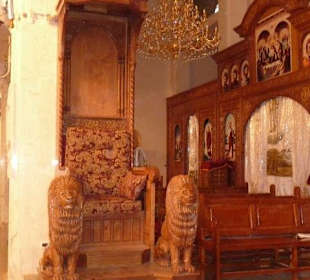 Innenbereich der koptischen Kirche des Heiligen Antonius