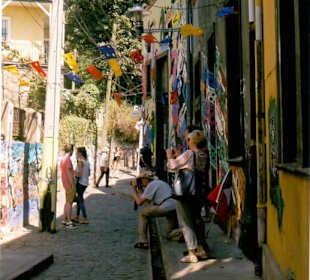 Gasse in der Altstadt von Valparaíso