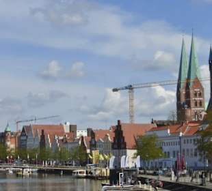 Blick von einer der Brücken über die Trave