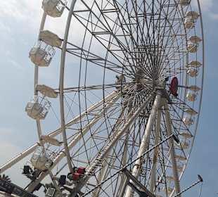 Riesenrad kurz vor dem Hafen
