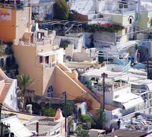 Santorin selbst im Bild Landschaft, Stadt