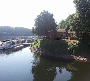 Stausee Hohenwarte an der Staumauer
