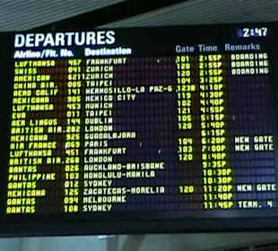 Airport Abfluganzeige