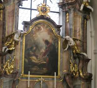 Die Alexanderkirche von Rastatt auf dem Marktplatz