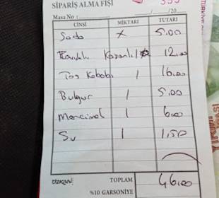 Rechnung...4,35TL=1€