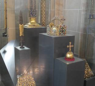 Bei der Innenbesichtigung des Aachener Rathauses