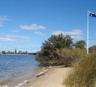 Walking along the Swan River