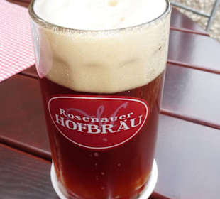 Das dunkle Bier des Rosenauer Hofbräu