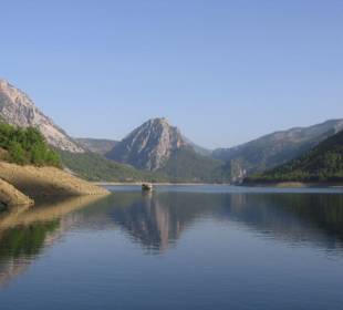 Landschaftsaufnahme vom Katamaran