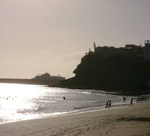 Strand Richtung Hafen Morro Jable