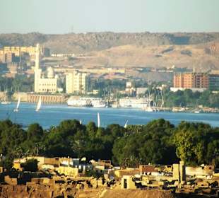 Blick von der Cafe - Terrasse auf das Nilkatarak