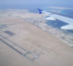Anflug auf Hurghada