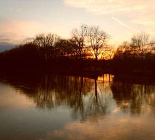 Die Isar geht schlafen