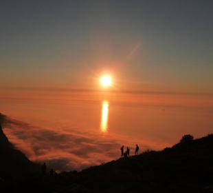 Sonnenuntergang auf dem Tafelberg