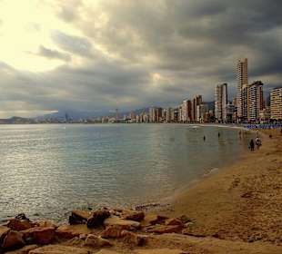 Plaża pod wieczór.