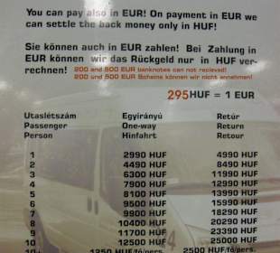 Tarif Minibus