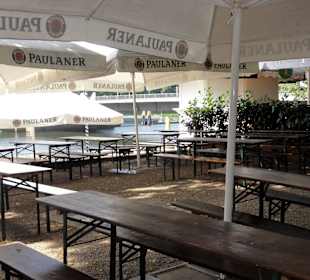 Der Biergarten des Paulaner´s an der Schlachte