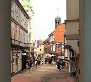 Altstadt Stade - Blick auf Hökerstraße und Rathaus