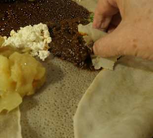 Beim Abendessen im Blue Nil in Berlin