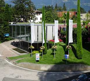 Das Empfangsgebäude der Gärten