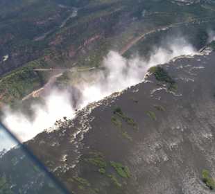 Überflug der Victoria Wasserfälle