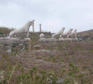 Die Marmorlöwen von Naxos auf Insel Delos