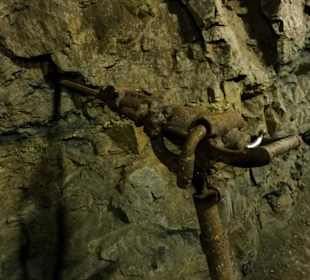 Ein pneumatischer Bohrer für die Sprenglöcher