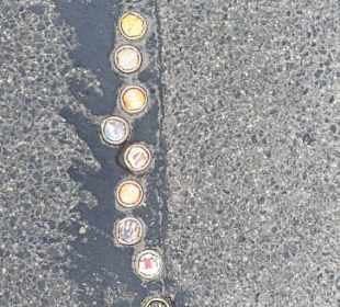 In den Belag gemacht