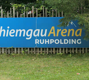 Beim Biathlon-Stadion von Ruhpolding